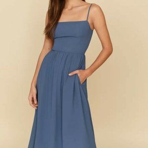 Reformation Rosehip Dress in Glory Blue - 4